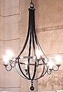 Araña de hierro -  6 luces - Varios tamaños, 1m - 1,40m - 1,70m de alto